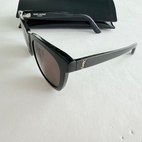 YSL Saint Laurent Wayfarer Sunglasses Rectangle Black Acetate Square Luxury $495 main image 5